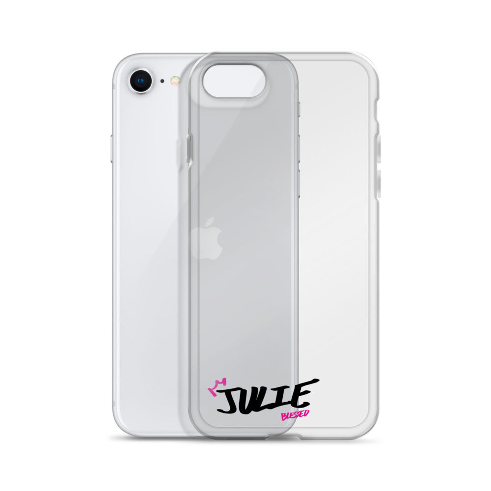 Clear iPhone Case - Julie Blessed