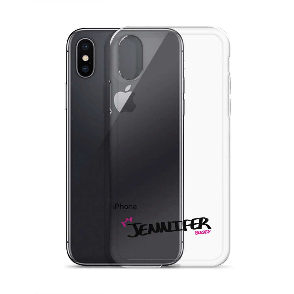 Clear iPhone Case - Jennifer Blessed