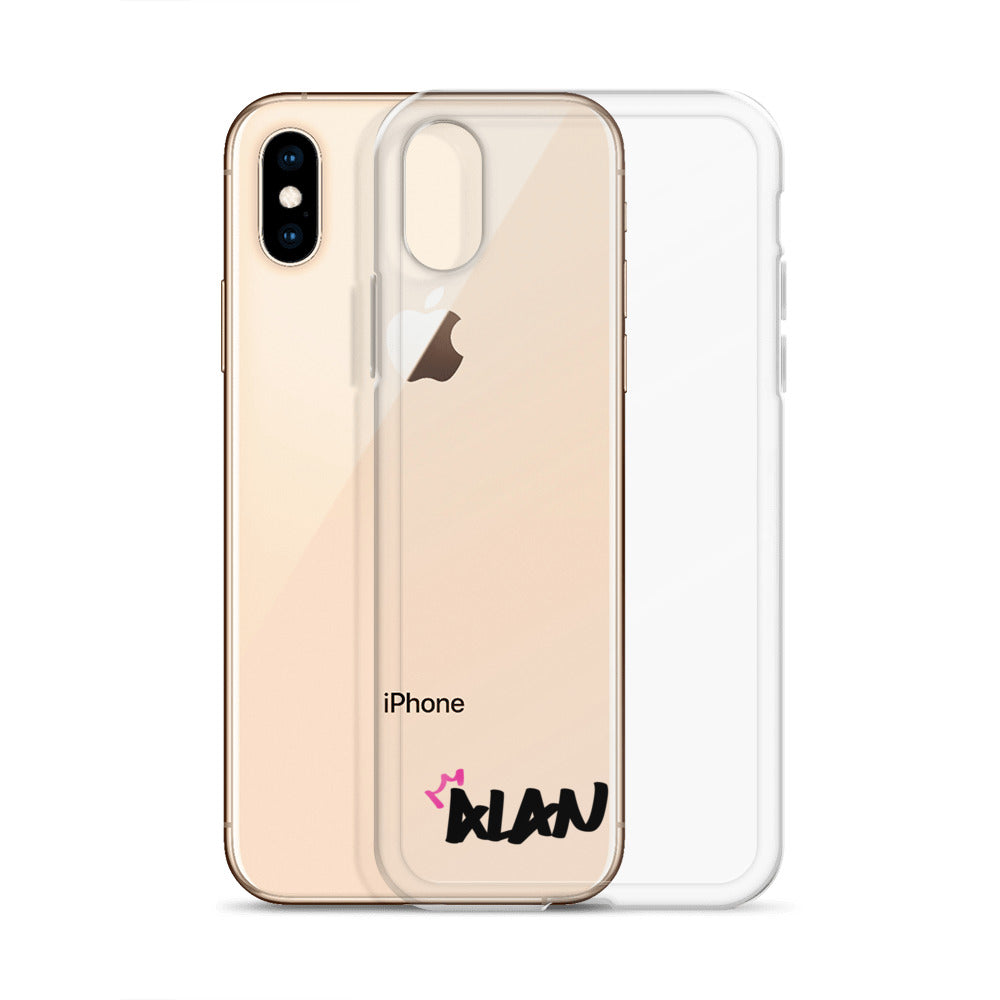 Clear iPhone Case Black Text - Alan