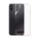 Clear iPhone Case Black Text - Alan Blessed