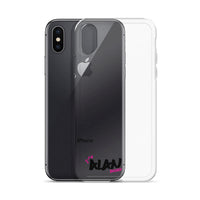 Clear iPhone Case Black Text - Alan Blessed