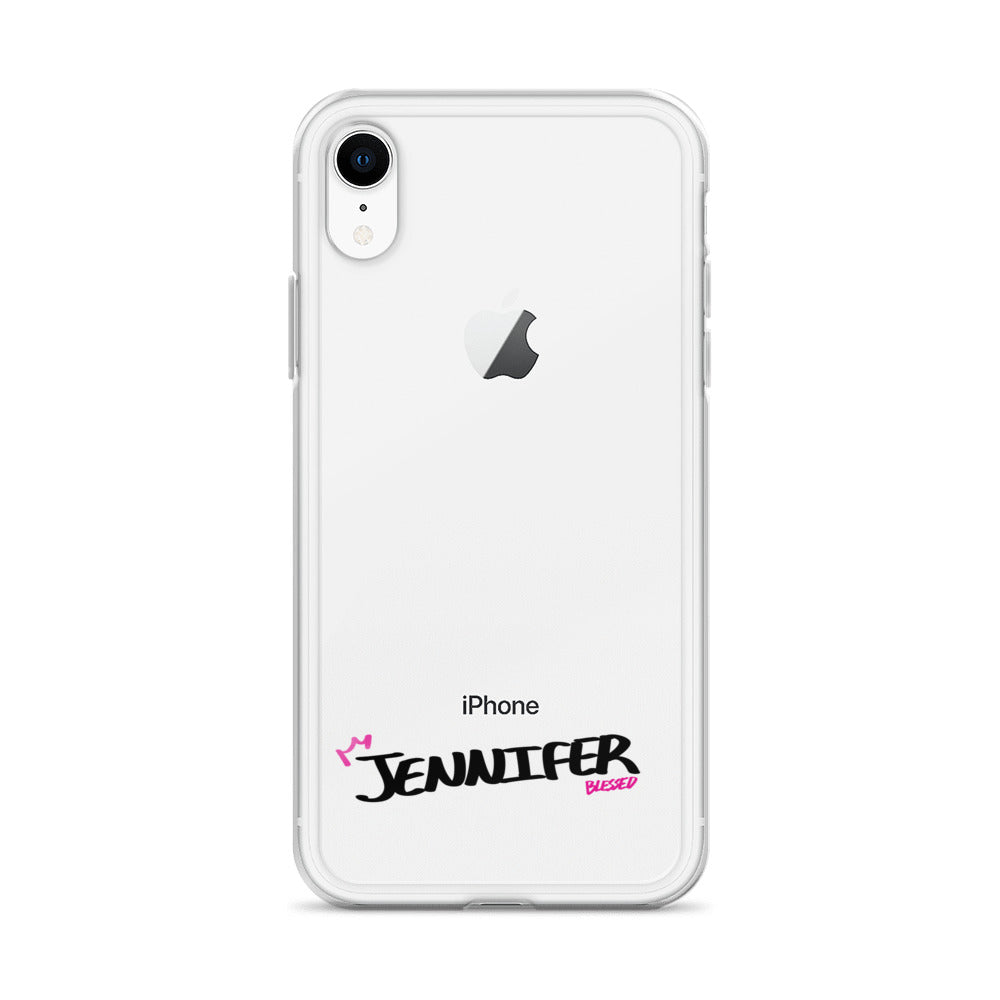 Clear iPhone Case - Jennifer Blessed