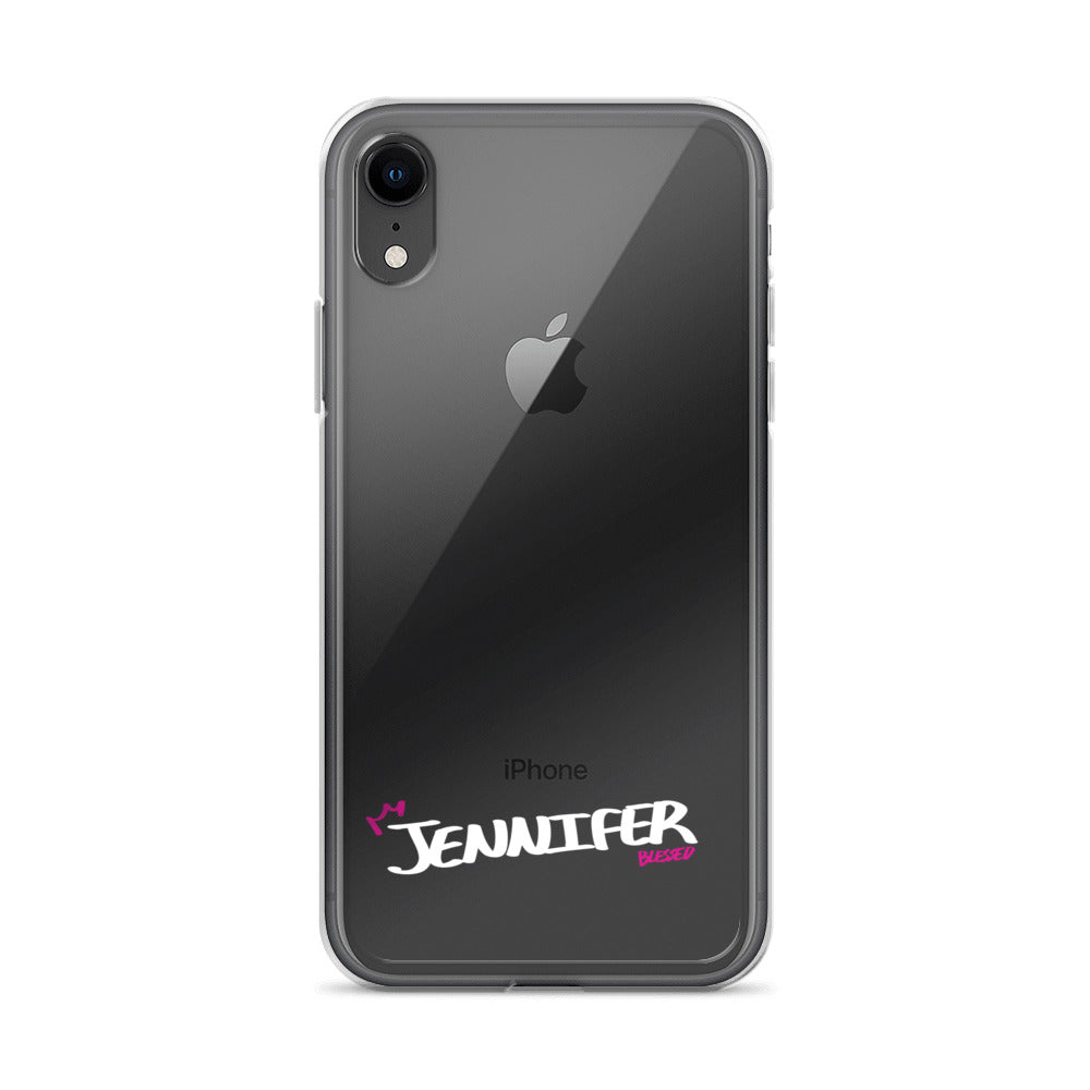 Clear iPhone Case - Jennifer Blessed