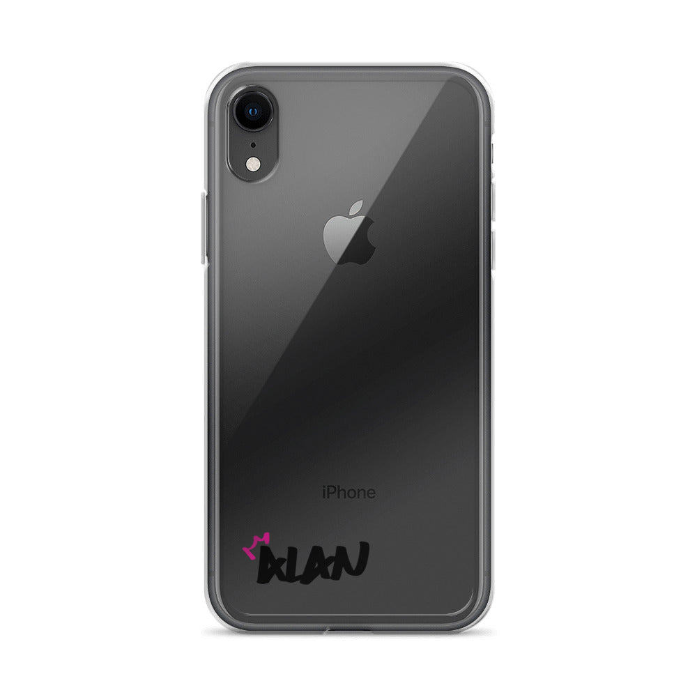 Clear iPhone Case Black Text - Alan