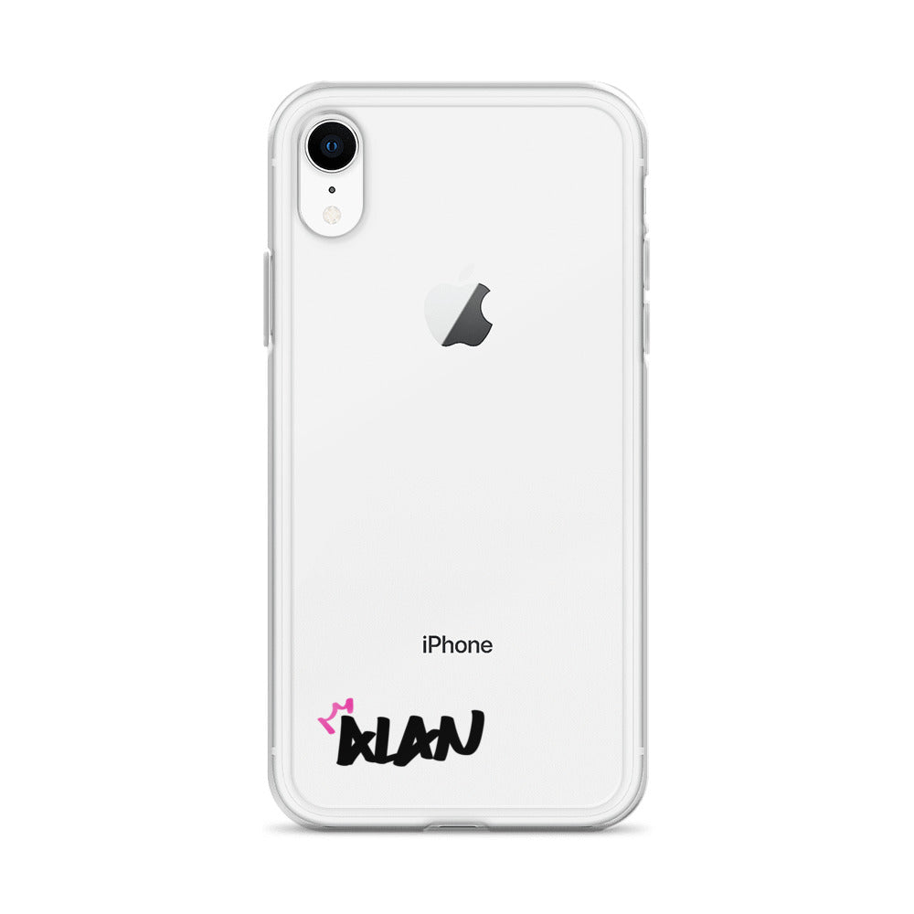 Clear iPhone Case Black Text - Alan