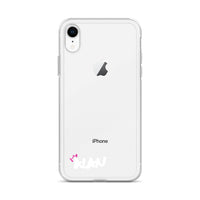 Clear iPhone Case White Text - Alan