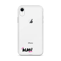 Clear iPhone Case Black Text - Alan Blessed