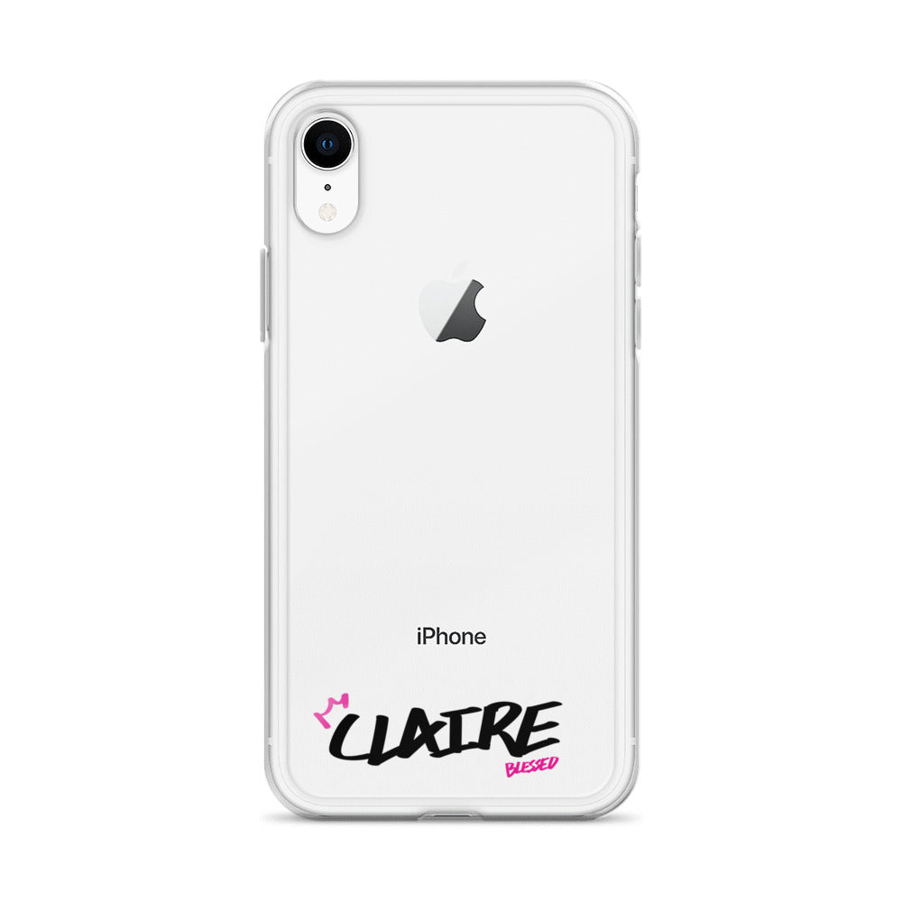 Clear iPhone Case - Claire Blessed