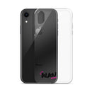 Clear iPhone Case Black Text - Alan Blessed