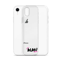 Clear iPhone Case Black Text - Alan Blessed