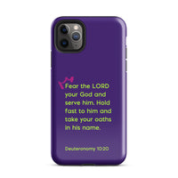 iPhone Case - Deuteronomy 10:20